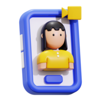 3d VideoCall icon. Suitable for technology, communication, recording, podcasting, and social media concepts png