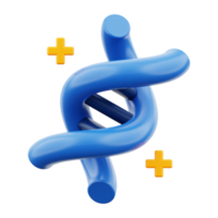 3d DNA test icon. Suitable for scientific presentations and educational materials png