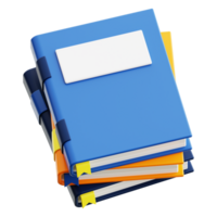 3d Stack of Books icon. suitable for educational, reading, library, and back to school concepts png