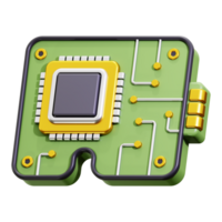 3d Circuit Board icon. Ideal for technology, electronics, computer concepts, or cybersecurity designs png