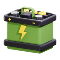 3d Accumulator icon. perfect for energy saving concepts, electricity themes, environmental designs, or power related visuals png