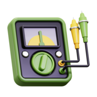 3d Voltmeter icon. perfect for tech, science, engineering concepts png