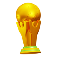 3d Fifa Trophy icon. Perfect for recognizing achievement and success in a global context png