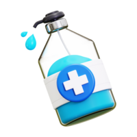 3d Hand Sanitizer icon. Suitable for hygiene or healthcare design png