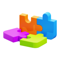3d Puzzle Game icon. Suitable for educational materials, team building concepts png