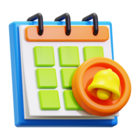 3d Schedule Notification icon. suitable for scheduling, time management, organizing events, daily planning, and setting important reminders png