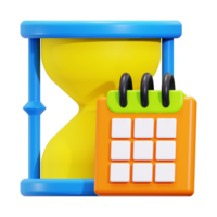 3d Time Management icon. suitable for time management or scheduling concepts in business and education png