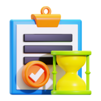 3d Time Management icon. suitable for time management or scheduling concepts in business and education png