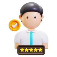 3d Candidate icon. suitable for success, approval, rating, or quality concepts in design projects png