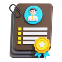 3d Experience icon. Suitable for professional resume or job interview concepts png