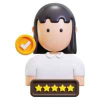 3d Candidate icon. suitable for success, approval, rating, or quality concepts in design projects png