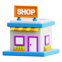 3d Supermarket icon. Ideal for websites, articles, social media posts, or blog posts about shopping and groceries png