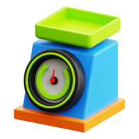 3d Weight Scale icon. perfect for weight, measurement concepts, balance, equality, comparison, and precision themes png