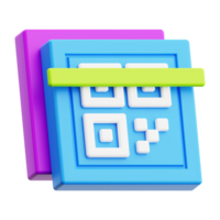 3d barcode icon. suitable for digital security concepts, mobile payments, contactless transactions, and verification processes png