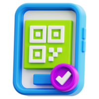 3d barcode icon. suitable for digital security concepts, mobile payments, contactless transactions, and verification processes png