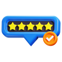 3d positive rating icon. suitable for rating systems or customer feedback concepts png
