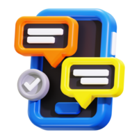 3d chatting icon. Suitable for tech and messaging concepts png
