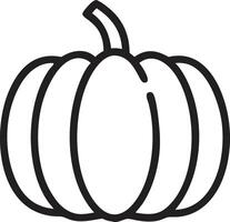 A black and white pumpkin outline on a white background vector
