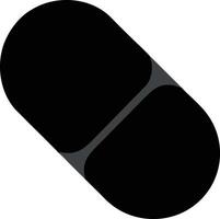 A black pill with a white background vector