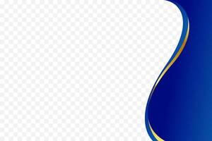 Blue and gold wavy background designed for header and footer borders. Suitable for certificate, flyer, letterhead, banner, etc background vector