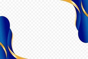 background in wavy blue and gold for stylish header and footer borders. Suitable for certificate, flyer, letterhead, banner, etc background vector