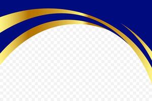 Stylish wavy blue and gold background border suitable for headers and footers. Suitable for certificate, flyer, letterhead, banner, etc background vector