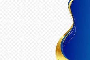 Suitable for certificate, flyer, letterhead, banner, etc backgroundGraceful wavy pattern in a blue and gold background for header and footer borders. vector