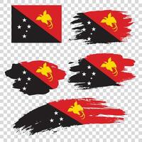 A set of flags of Papua New Guinea vector