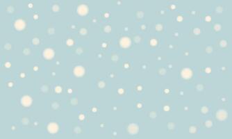 snowy winter background from bokeh effect on blue vector