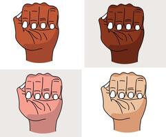 set of hand palm gestures vector