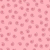 Abstract spiral pattern with hand drawn spirals. Cute spiral pattern. Seamless spiral pattern for fabric, wallpapers, wrapping paper, cards and web backgrounds. vector