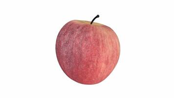 Realistic 3D rendering of a fresh apple on a plain background video
