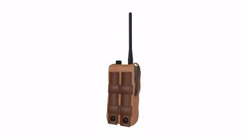 Detailed 3D rendering of a radio device in a realistic setting video