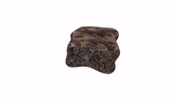 3D rendering of a textured rock in nature video