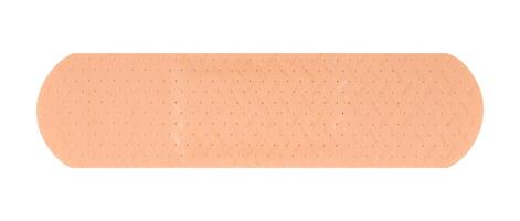 Single adhesive bandage isolated on a white background. Stock photo. photo