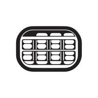 Pill Organizer Icon, Medical Icon, Healthcare Symbol, Medical Imaging vector