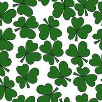 Clover leaf seamless pattern, symbol of St. Patrick's day and good luck, green plant part vector