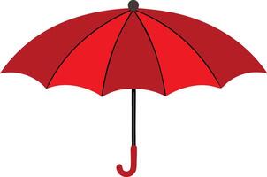 Red umbrella illustration with a clean and minimal design vector