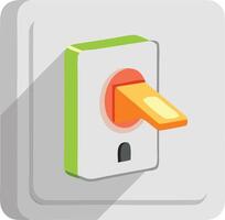 A illustration of a switch being flipped, representing power, control, and activation, designed in a modern style. vector