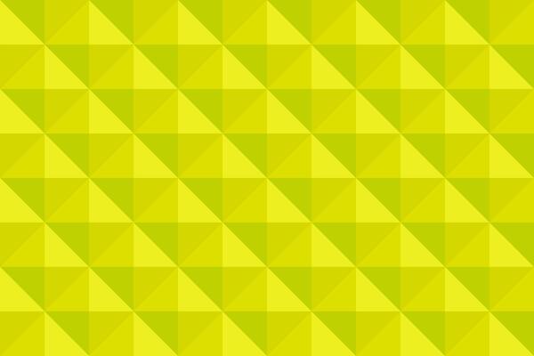 Yellow green background in diamond shape pattern. Triangle 3D pixel background.