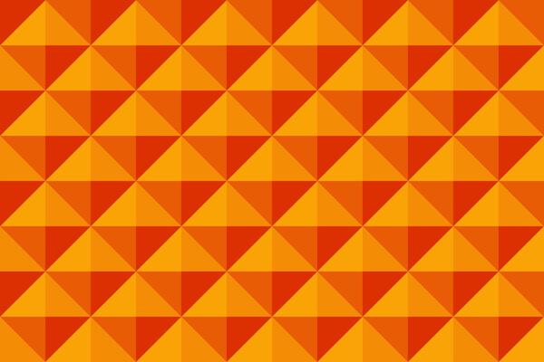 Orange background in diamond shape pattern. Triangle 3D pixel background.