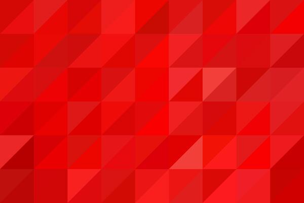 Red mosaic triangle background. Gradient abstract geometric pixel background.