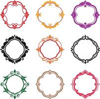 Set of ornate frames vector