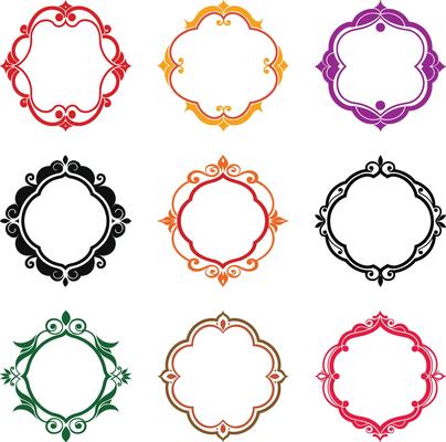 Set of ornate frames