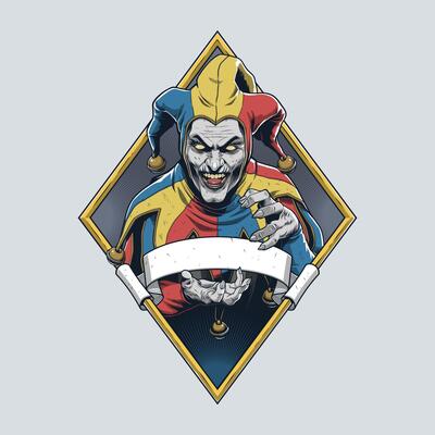 Highly detailed Evil Zombie Joker