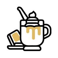 A coffee cup with a spoon and a spoon vector