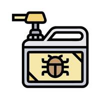 A can of bug spray with a bug on it vector