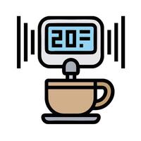 Coffee machine with temperature indicator illustration vector