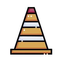 A traffic cone icon on a white background vector