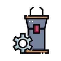 A small tool with a gear and a light bulb vector